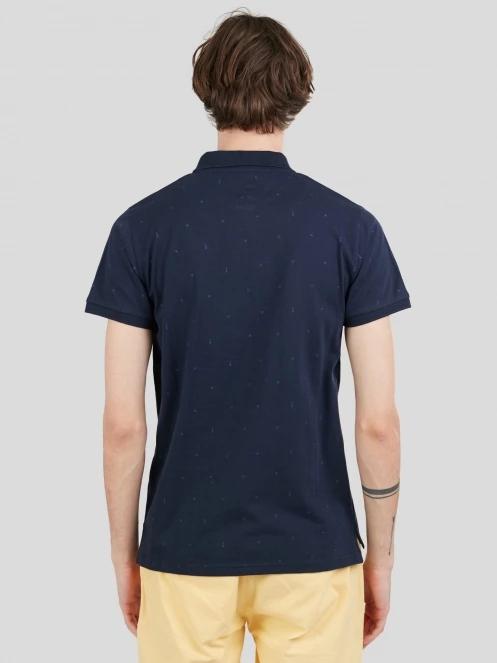 Fundango Icon Poloshirt férfi galléros póló sötétkék színben 3