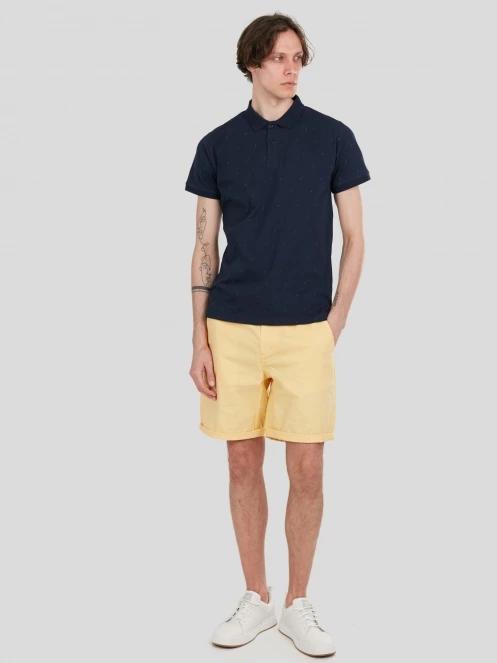 Fundango Icon Poloshirt férfi galléros póló sötétkék színben 4