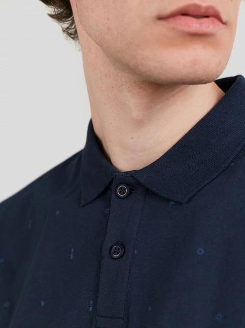 Fundango Icon Poloshirt férfi galléros póló sötétkék színben 6