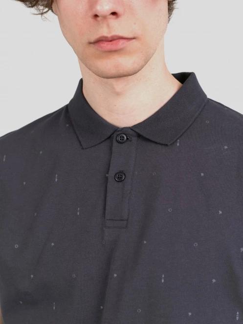 Fundango Icon Poloshirt férfi galléros póló fekete színben 6