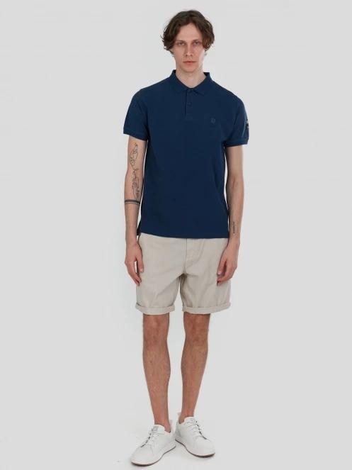 Fundango Insignia Poloshirt férfi galléros póló sötétkék színben 4