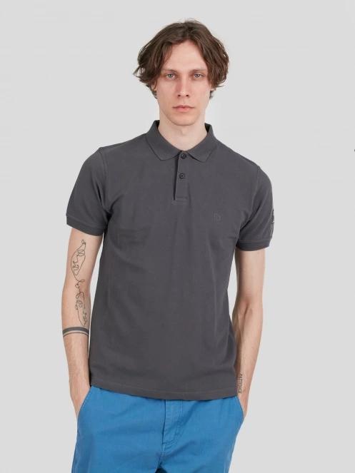Fundango Insignia Poloshirt férfi galléros póló szürke színben 2