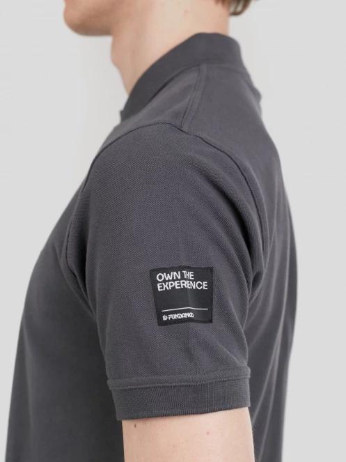 Fundango Insignia Poloshirt férfi galléros póló szürke színben 6