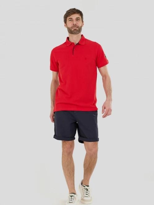 Fundango Insignia Poloshirt férfi galléros póló piros színben 4