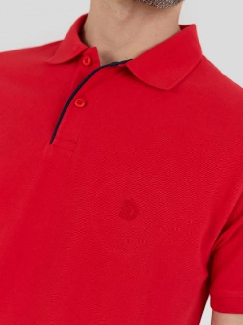 Fundango Insignia Poloshirt férfi galléros póló piros színben 5
