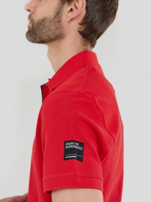 Fundango Insignia Poloshirt férfi galléros póló piros színben 6