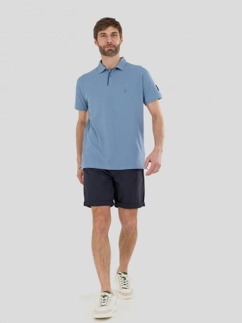 Fundango Insignia Poloshirt férfi galléros póló világoskék színben 4