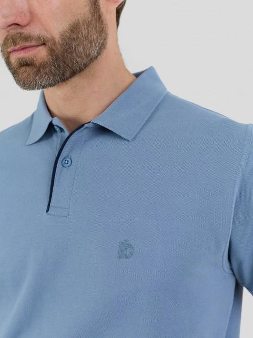 Fundango Insignia Poloshirt férfi galléros póló világoskék színben 6