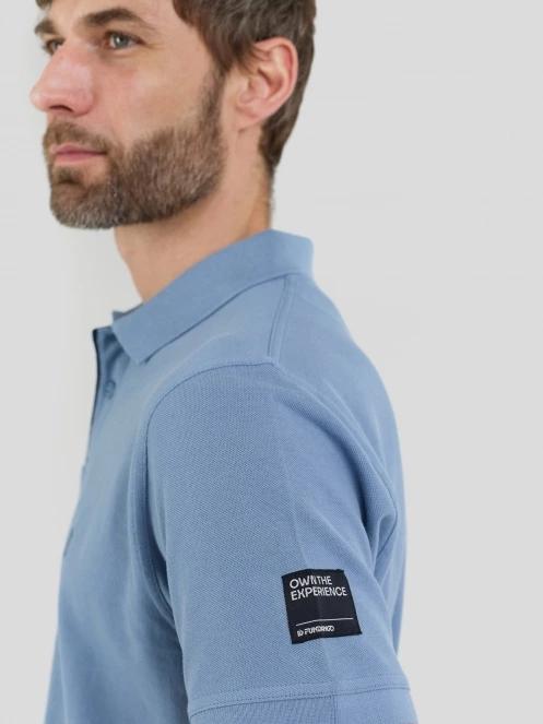 Fundango Insignia Poloshirt férfi galléros póló világoskék színben 7
