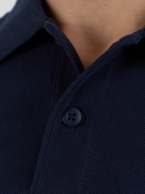 Fundango Insignia Poloshirt férfi galléros póló sötétkék színben 5