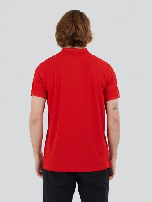 Fundango Zeno Tech Poloshirt férfi rövid ujjú sport póló piros színben 3