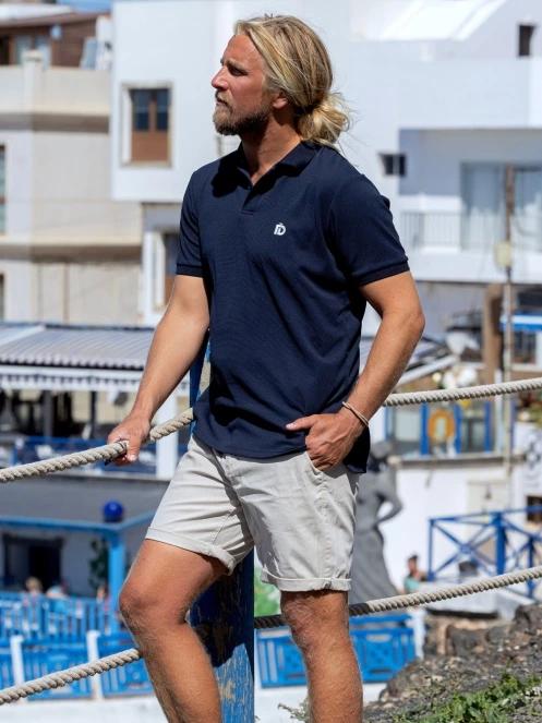 Fundango Zeno Tech Poloshirt férfi rövid ujjú sport póló sötétkék színben 9