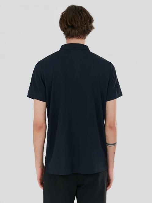 Fundango Zeno Tech Poloshirt férfi rövid ujjú sport póló sötétkék színben 3