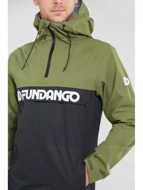 Fundango Salmo logo Anorak férfi túrakabát oliva színben 3