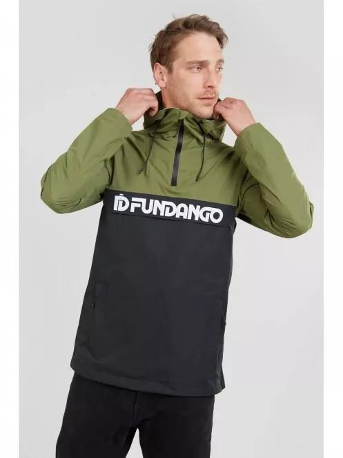 Fundango Salmo logo Anorak férfi túrakabát oliva színben 5