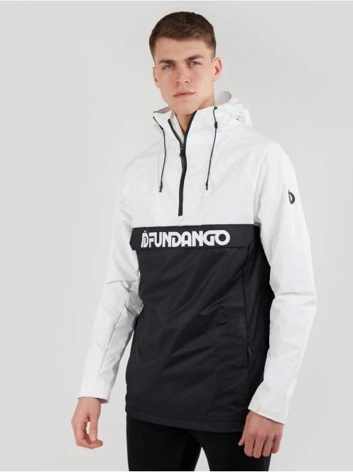 Fundango Salmo Logo Anorak férfi esőkabát fehér színben 2