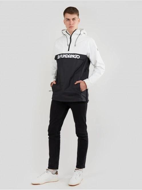 Fundango Salmo Logo Anorak férfi esőkabát fehér színben 4