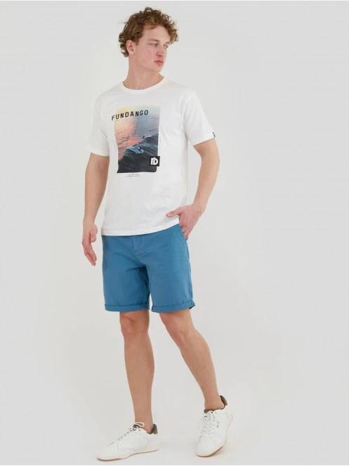 Fundango North Shore Chino Shorts férfi rövidnadrág kék színben 4
