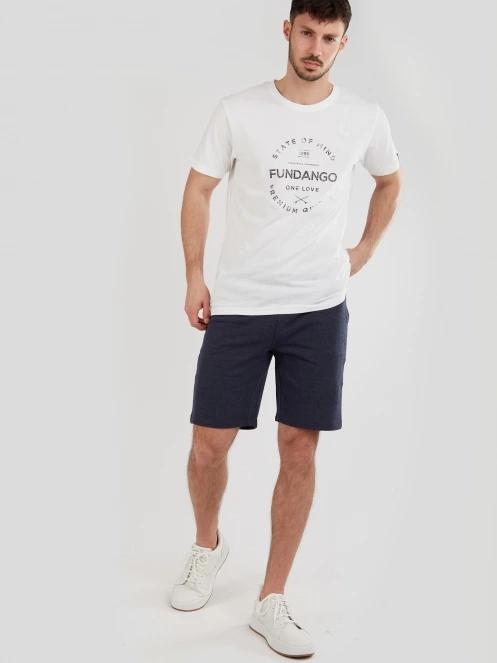Fundango Delon Sweatshort férfi tréning rövidnadrág sötétkék színben 4