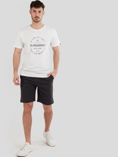 Fundango Delon Sweatshort férfi tréning rövidnadrág fekete színben 4