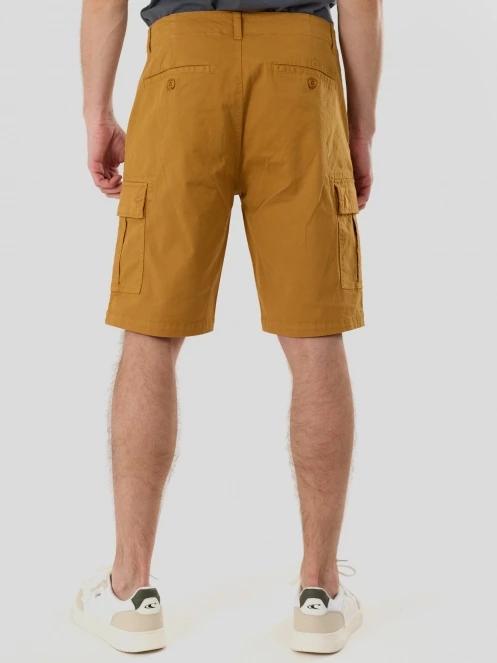 Fundango Zack Cargo Shorts férfi oldalzsebes rövidnadrág sárga színben 3