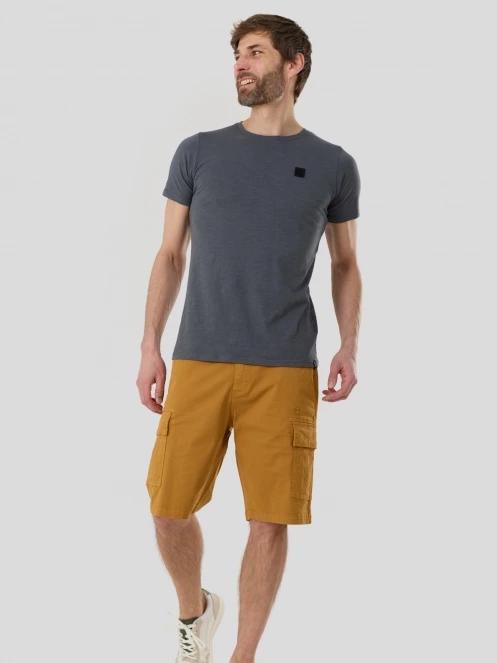 Fundango Zack Cargo Shorts férfi oldalzsebes rövidnadrág sárga színben 4