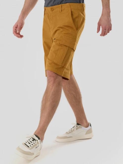Fundango Zack Cargo Shorts férfi oldalzsebes rövidnadrág sárga színben 5