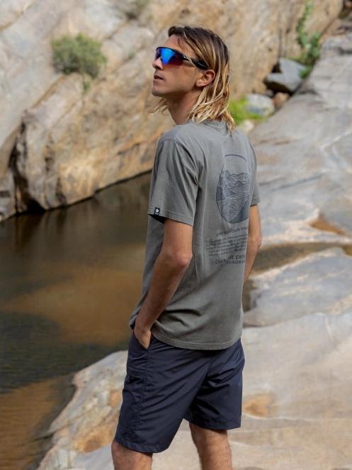 Fundango Elkford Cargo Trekking Shorts férfi oldalzsebes túra rövidnadrág szürke színben 7