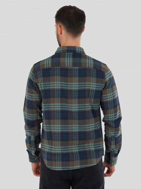 Fundango Harris Shirt férfi hosszú ujjú ing kék színben 3