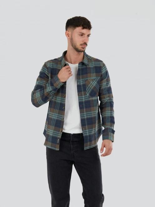 Fundango Harris Shirt férfi hosszú ujjú ing kék színben 5
