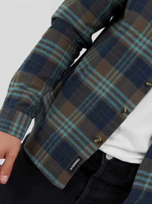 Fundango Harris Shirt férfi hosszú ujjú ing kék színben 7