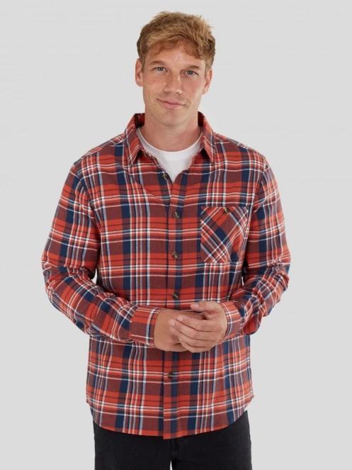 Fundango Harris Shirt férfi hosszú ujjú ing piros színben 2