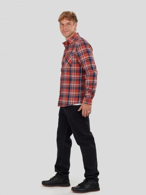 Fundango Harris Shirt férfi hosszú ujjú ing piros színben 4