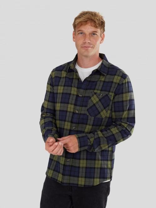 Fundango Harris Shirt férfi hosszú ujjú ing sötétkék színben 2