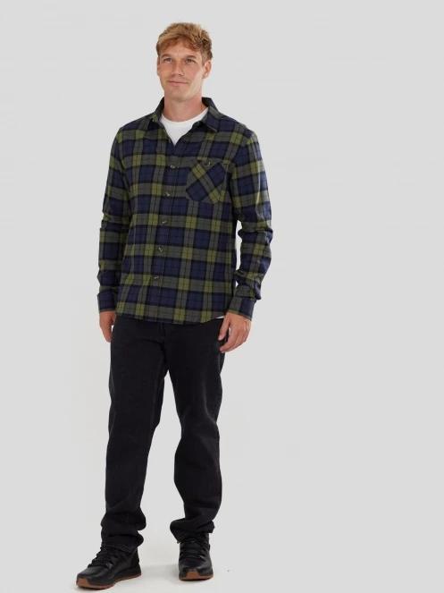 Fundango Harris Shirt férfi hosszú ujjú ing sötétkék színben 4