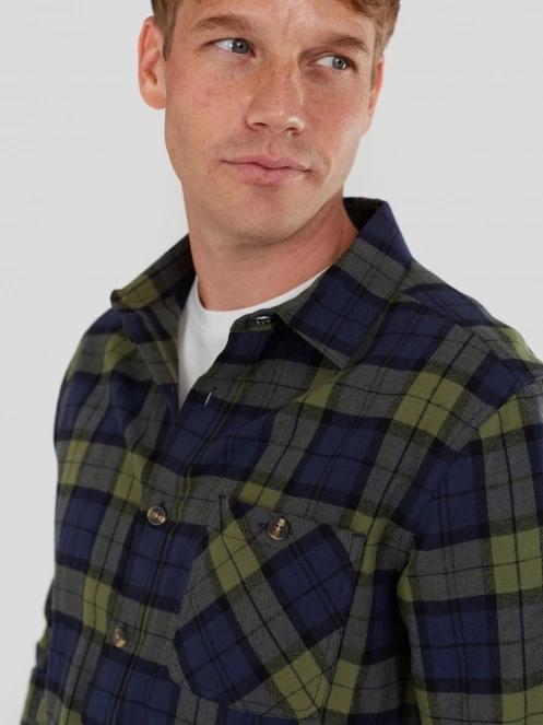 Fundango Harris Shirt férfi hosszú ujjú ing sötétkék színben 6