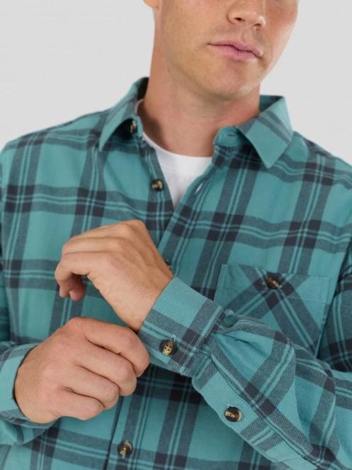 Fundango Harris Shirt férfi hosszú ujjú ing zöld színben 7