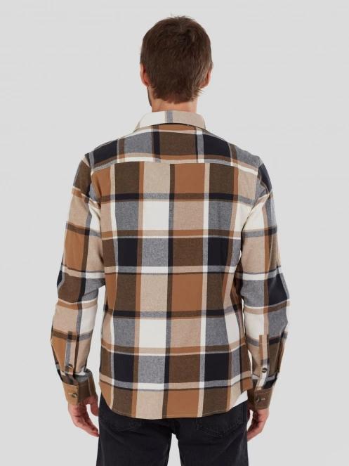Fundango Harris Shirt férfi hosszú ujjú ing barna színben 3