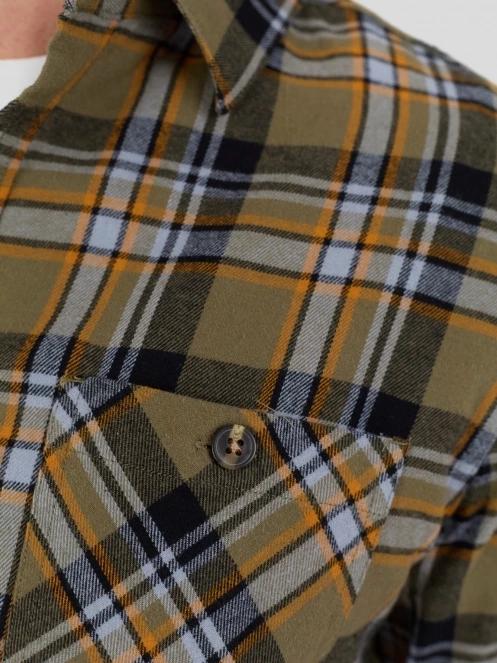 Fundango Harris Shirt férfi hosszú ujjú ing barna színben 8