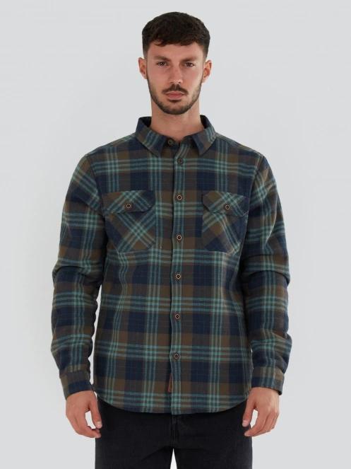 Fundango Roddy Lined Shirt férfi ingkabát kék színben 2