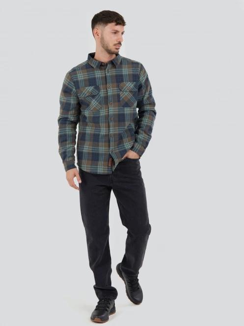 Fundango Roddy Lined Shirt férfi ingkabát kék színben 4