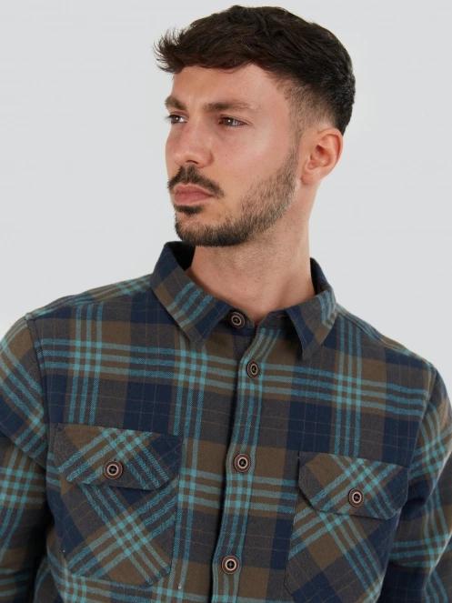 Fundango Roddy Lined Shirt férfi ingkabát kék színben 7