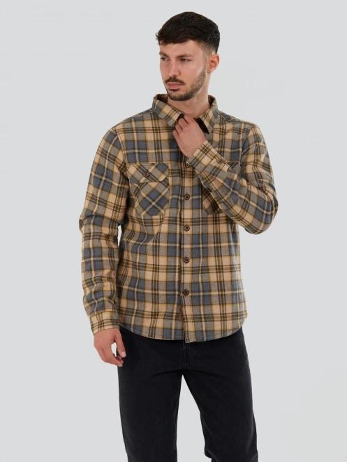 Fundango Roddy Lined Shirt férfi ingkabát szürke színben 4