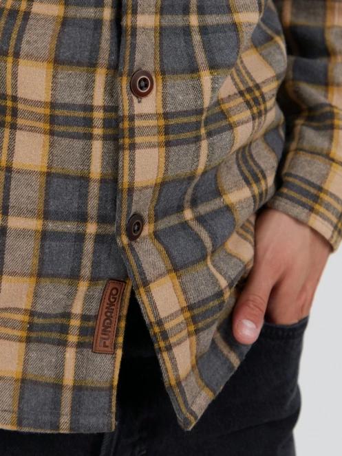 Fundango Roddy Lined Shirt férfi ingkabát szürke színben 5