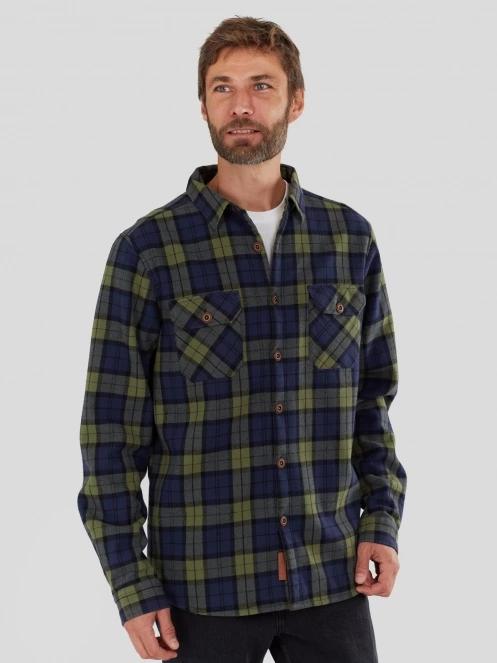 Fundango Roddy Lined Shirt férfi ingkabát sötétkék színben 2