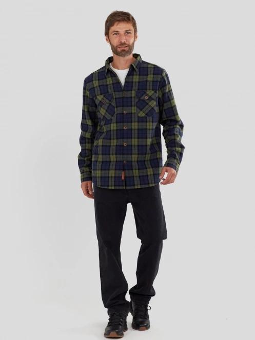 Fundango Roddy Lined Shirt férfi ingkabát sötétkék színben 4