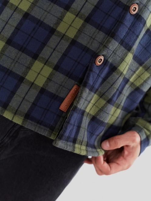 Fundango Roddy Lined Shirt férfi ingkabát sötétkék színben 6