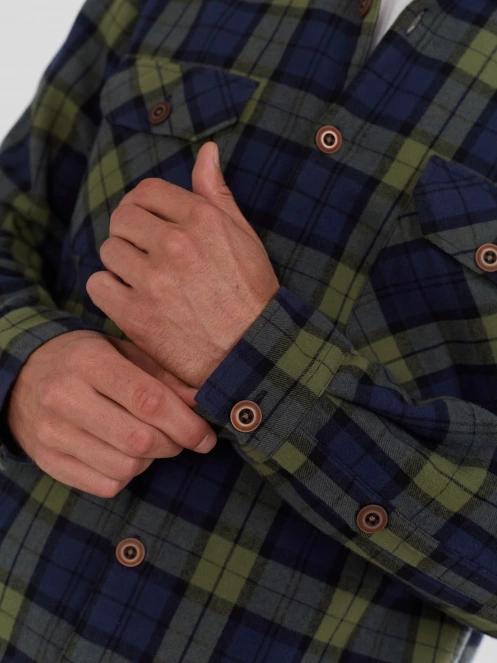 Fundango Roddy Lined Shirt férfi ingkabát sötétkék színben 7