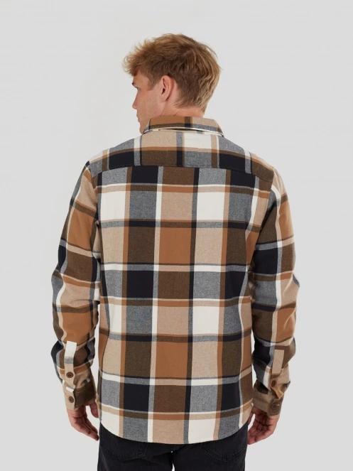 Fundango Roddy Lined Shirt férfi ingkabát barna színben 3