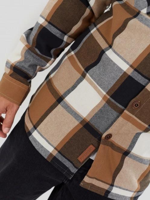 Fundango Roddy Lined Shirt férfi ingkabát barna színben 8